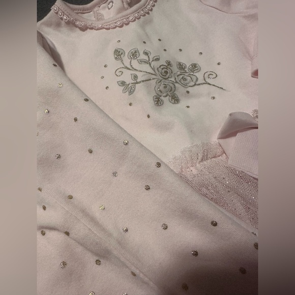 NEW!! Little Me Princess Pink Outfit Baby Girl 6 Month Never Worn Summer/Spring - Picture 3 of 6